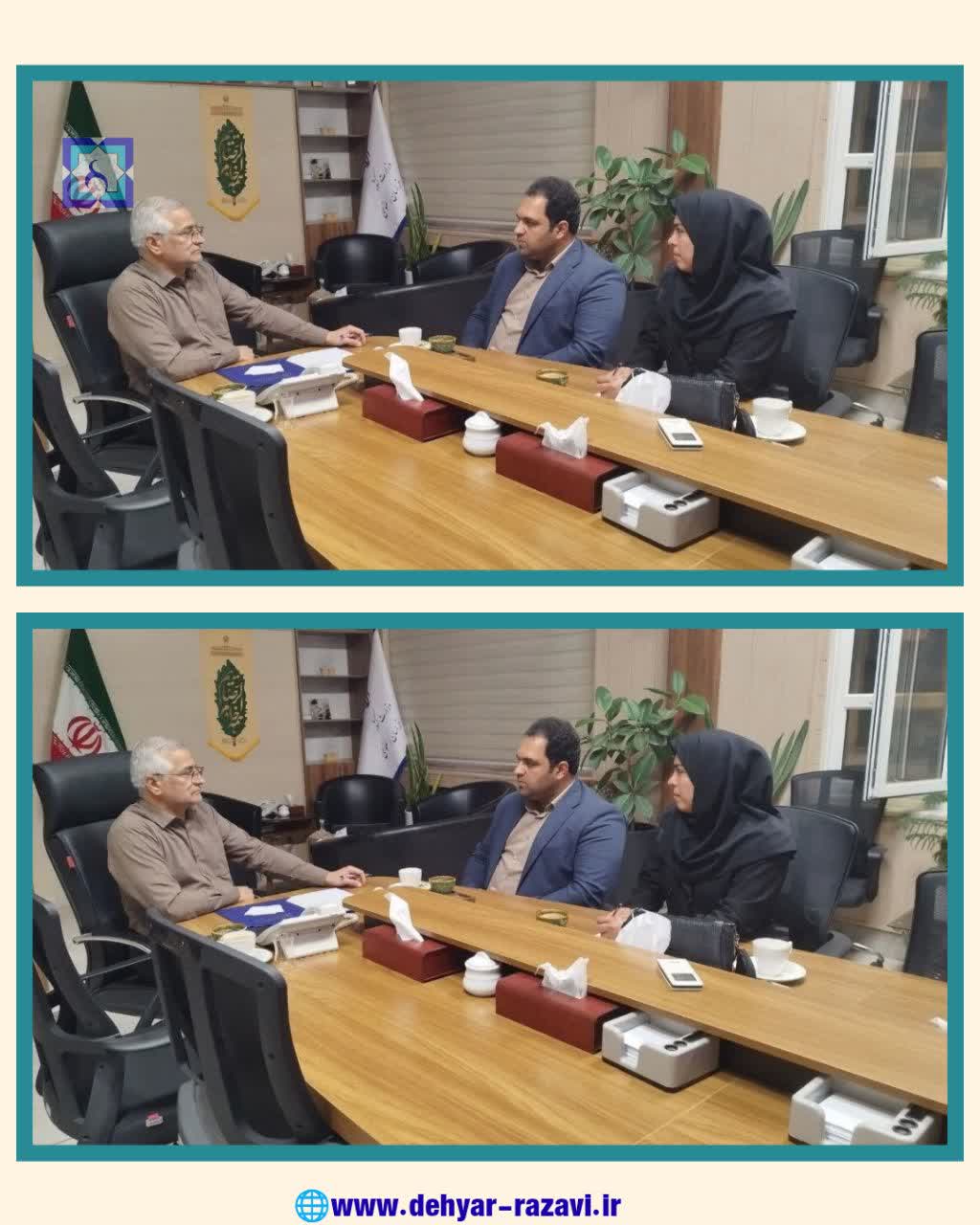 دیدار مدیرعامل اتحادیه  شرکت‌های تعاونی دهیاری‌های استان با دکتر امیرالله شمقدری معاون امینتی انتظامی استانداری خراسان رضوی